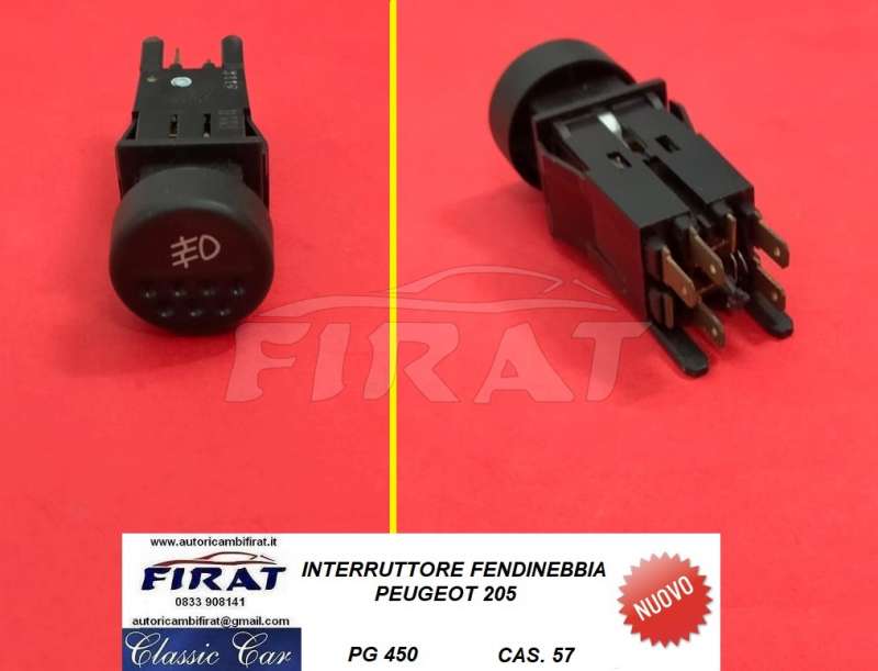 INTERRUTTORE FENDINEBBIA PEUGEOT 205 (450)